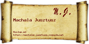 Machala Jusztusz névjegykártya